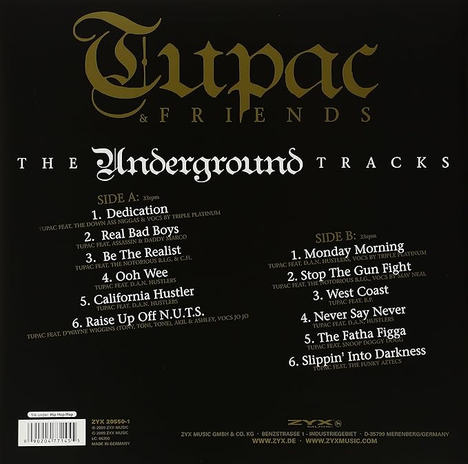 Tupac & Friends - The Underground Tracks Lp