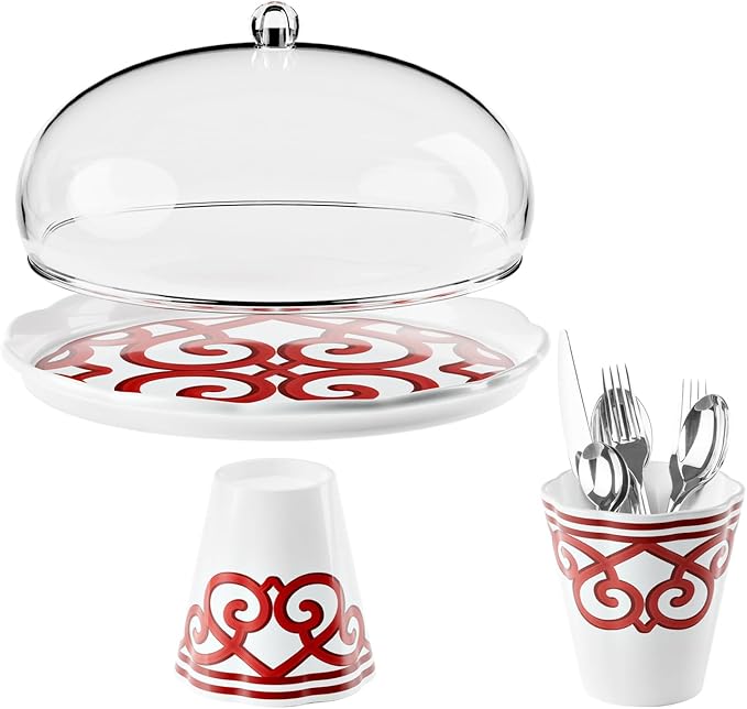 Guzzini - Harmonia Alzata con Campana Rosso