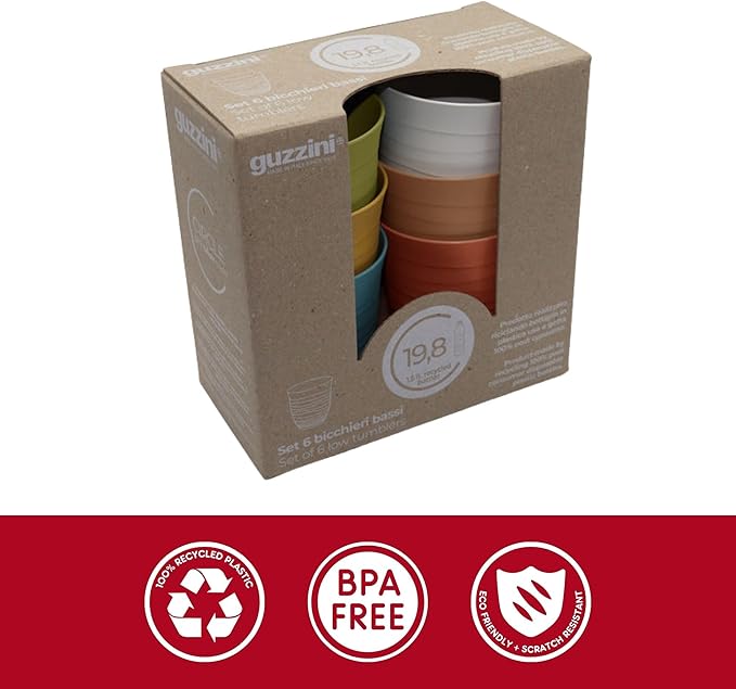 Guzzini - Tierra Set 6 Bicchieri Bassi Multicolor