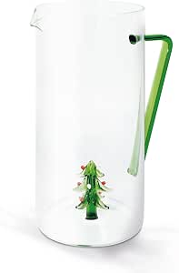 Wd Lifestyle - Caraffa In Vetro Borosilicato Natale con Decoro Albero WD564ALB