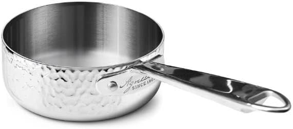 Agnelli - Casseruola Bassa Alu-inox Martellato 3ply con Manico ALUM107M20