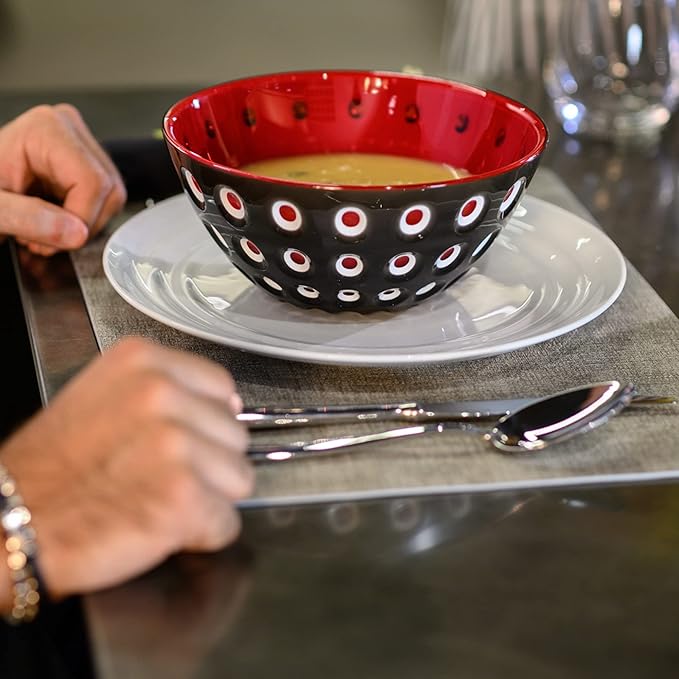 Guzzini - Murrine Contenitore da 20 cm Nero/Bianco/Rosso
