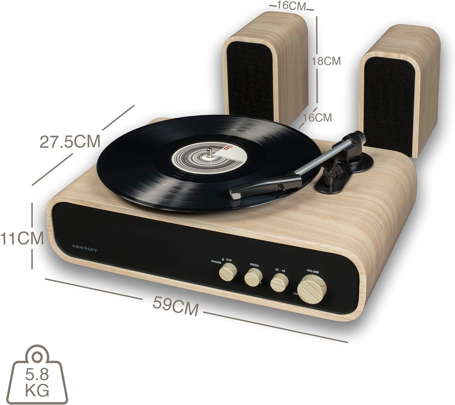 Crosley -  Gig Turntable Natural