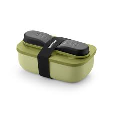 Guzzini - Store & Go Set Lunch Box con Posate da Viaggio Verde Avocado