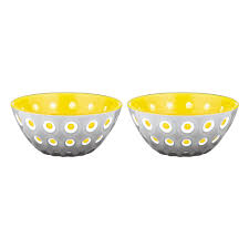 Guzzini - Murrine Set di 2 Ciotoline Zafferano/Bianco/Grigio