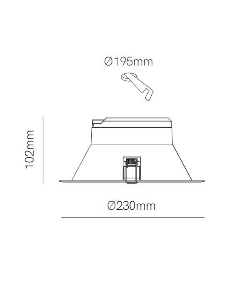 Beneito Faure - Cod.4691 Tessis Led Bianco Dimmerabile 25W