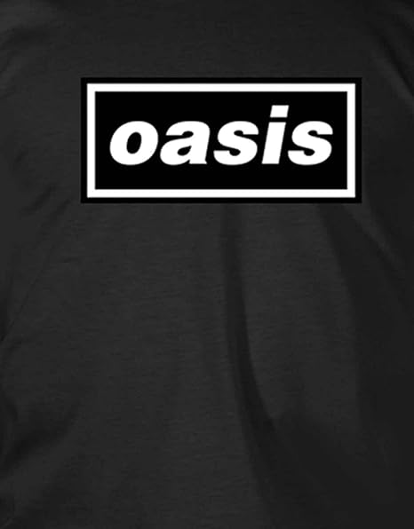 Oasis - Maglia Nera con Scritta Bianca XL