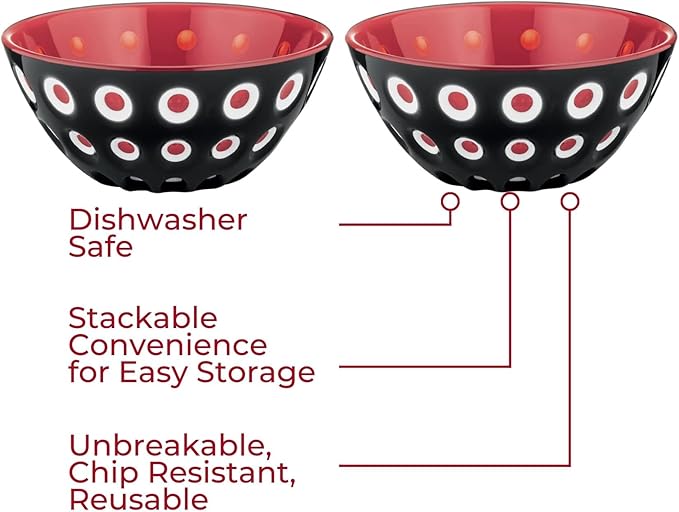 Guzzini - Murrine Set 2 Ciotoline Nero/Bianco/Rosso