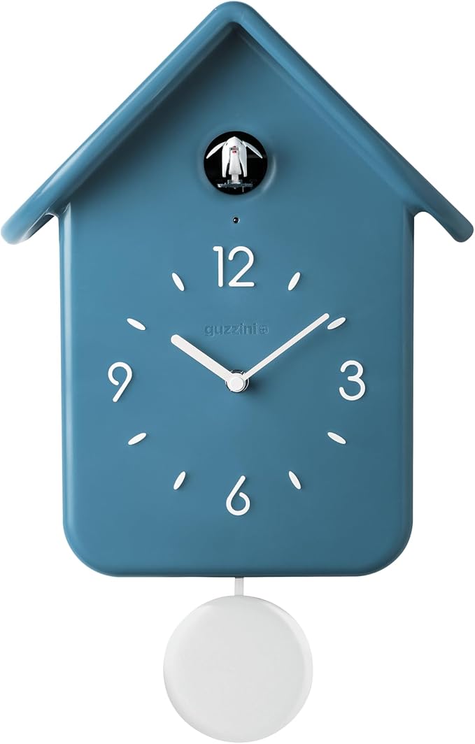 Guzzini - Orologio Con Cucù Da Parete QQ Blu Ceruleo