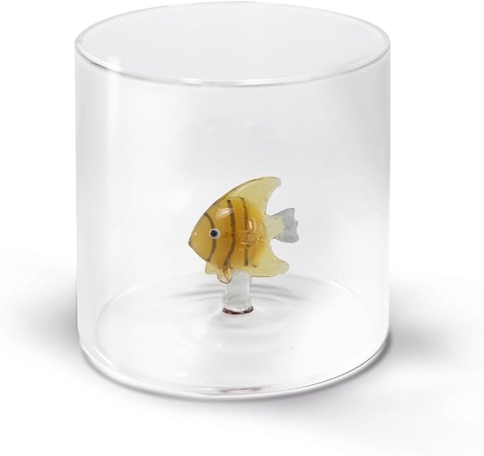 WD Lifestyle - Bicchiere Pesce Tropicale Oro