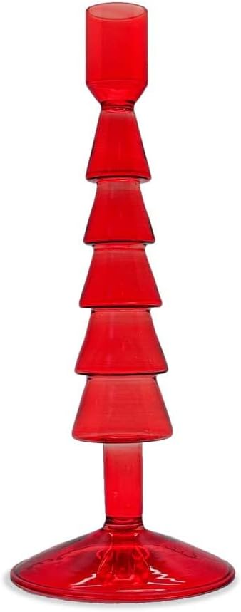 Wd Lifestyle - Portacandele in Vetro Borosilicato Rosso