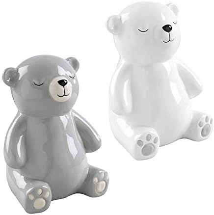 Mascagni - Salvadanaio Orsetto in Ceramica Grigio o Bianco