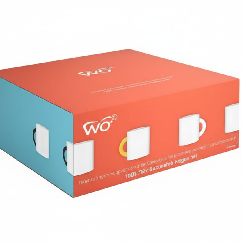 WD Lifestyle - Set di 6 Tazzine da Caffè Senza Scritta in Vetro