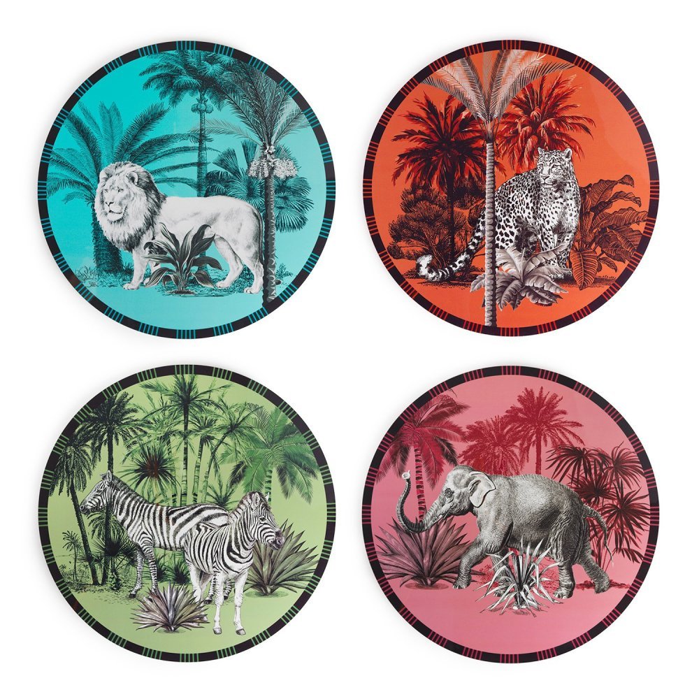 Henriette - Set 4 Sottopiatti Animalier
