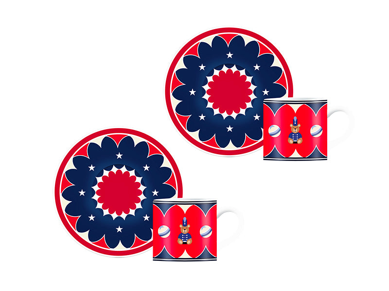 Bialetti - Natale Set 2 Tazzine con Piattino