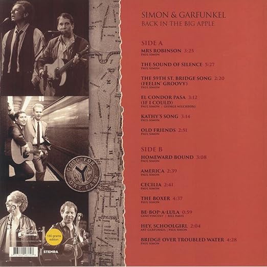 Simon & Garfunkel - Back In The Big Apple 1993 Lp