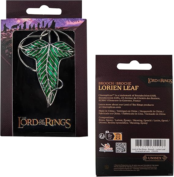 Cinereplicas - Lord Of The Rings Spilla a Forma di Foglia di Lorien