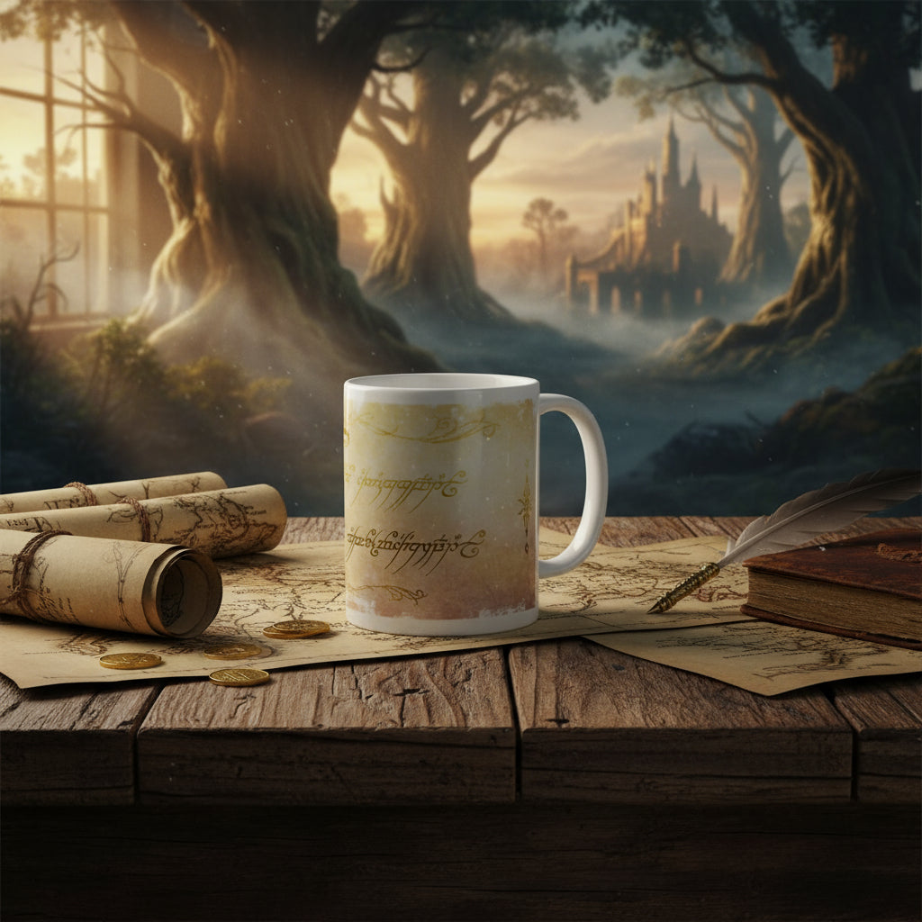 Pyramid - Lord Of The Rings Scritta Elfica Tazza In Ceramica 315Ml