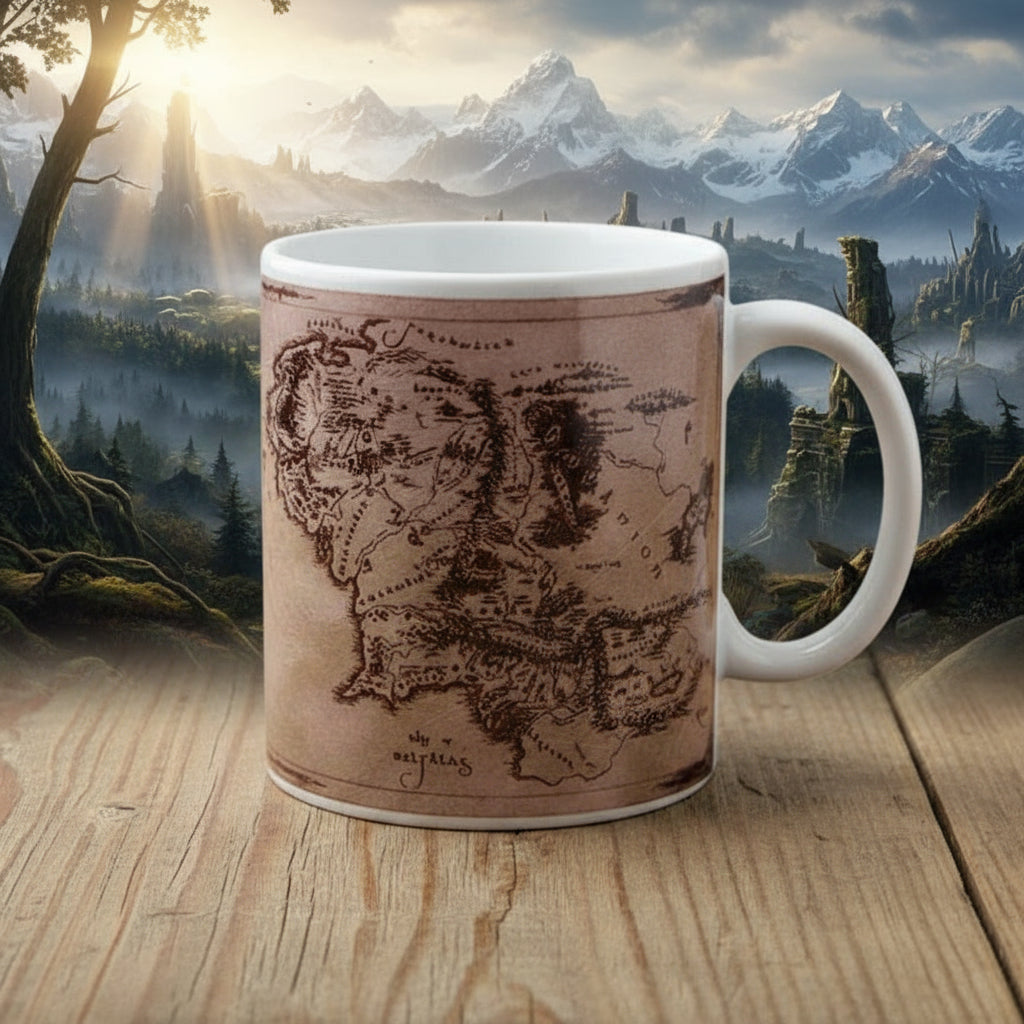 ABY Style - Lord Of The Rings Tazza in ceramica Mappa Terra di mezzo