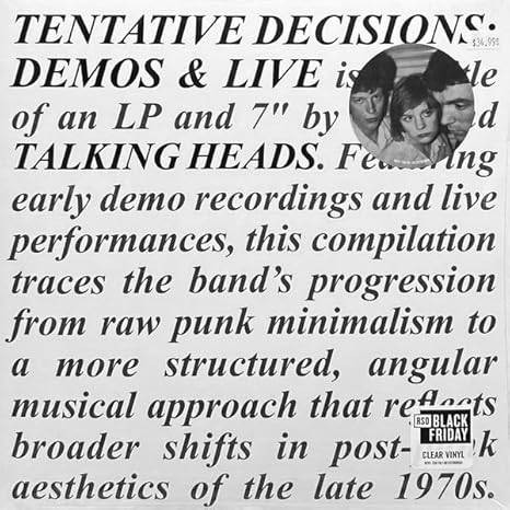 Talking Heads - Tentative Decisions Lp