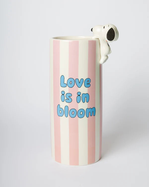 Blogo Design - Snoopy Love Vaso a Strisce Rosa