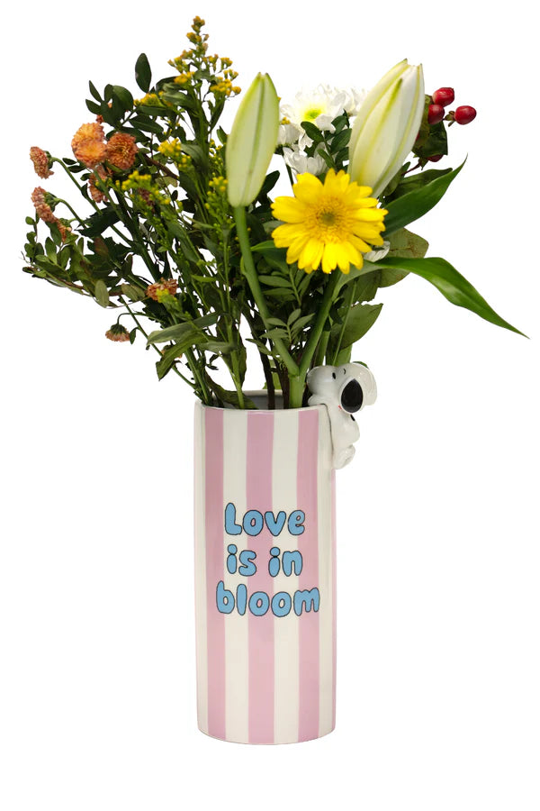 Blogo Design - Snoopy Love Vaso a Strisce Rosa