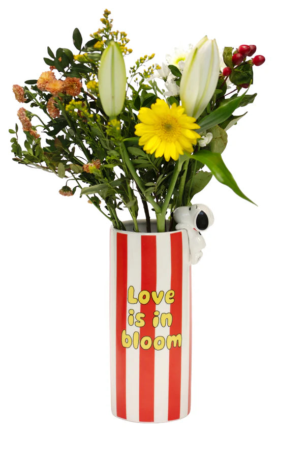 Blogo Design - Snoopy Love Vaso a Strisce Rosse