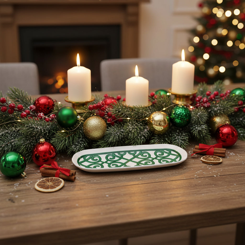 Guzzini - Harmonia Vassoio Rettangolare Piccolo Verde Bosco